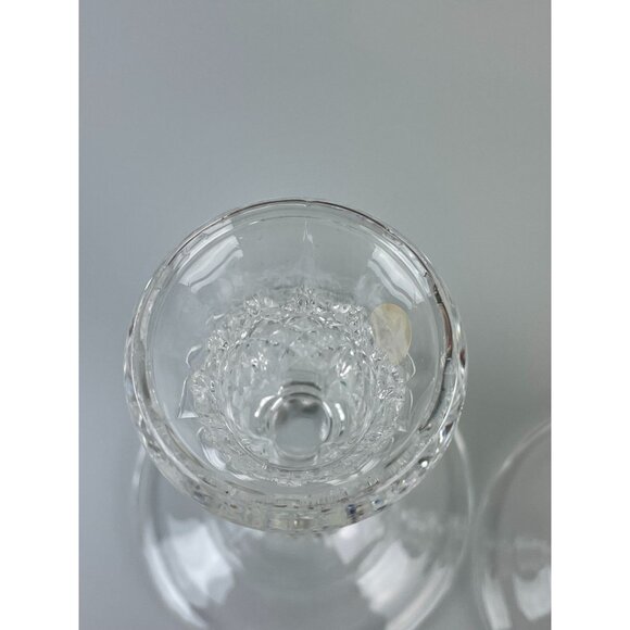 Vintage Cristal d'arques France Faced Pair Genuine Lead Crystal Candlesticks - Picture 16 of 16